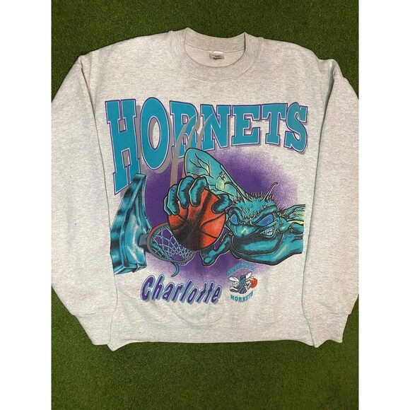 90s Charlotte Hornets - Vintage NBA Crewneck Sweatshirt (XL)